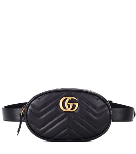 gucci all black belt bag|gucci waist bag black.